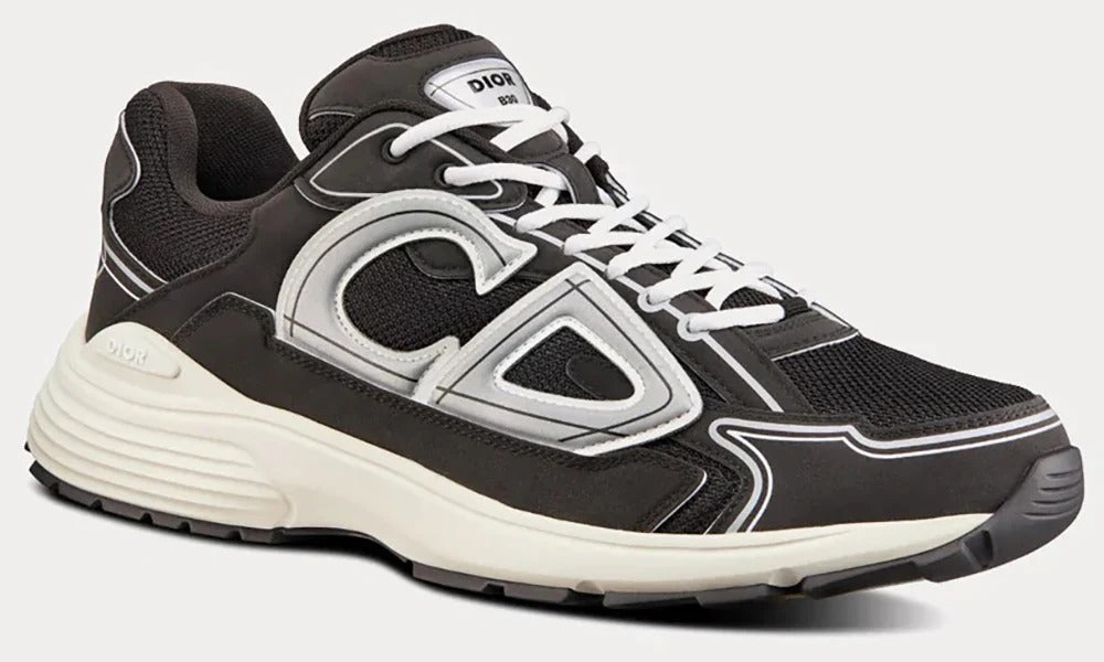 Dior B30 Black Mesh And Technical Fabric Low Top Sneakers