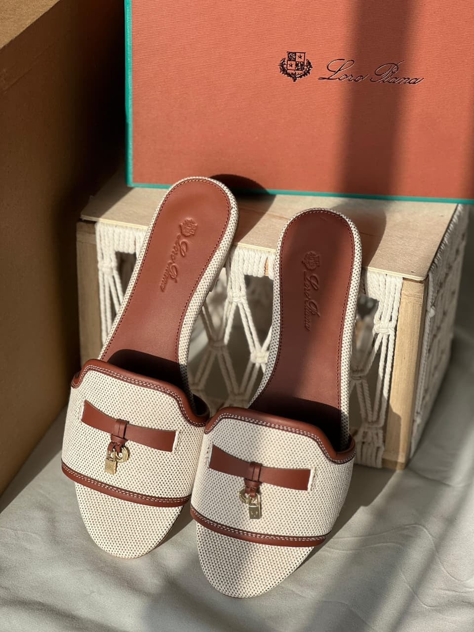 Loro Piana Brown Summer Charms Sandals