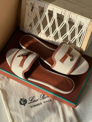 Loro Piana Brown Summer Charms Sandals